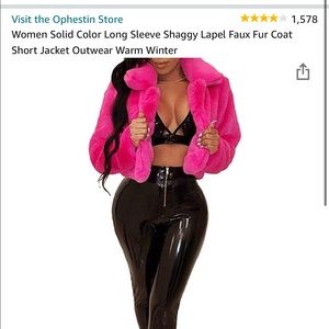 Size small Pink fur Coat